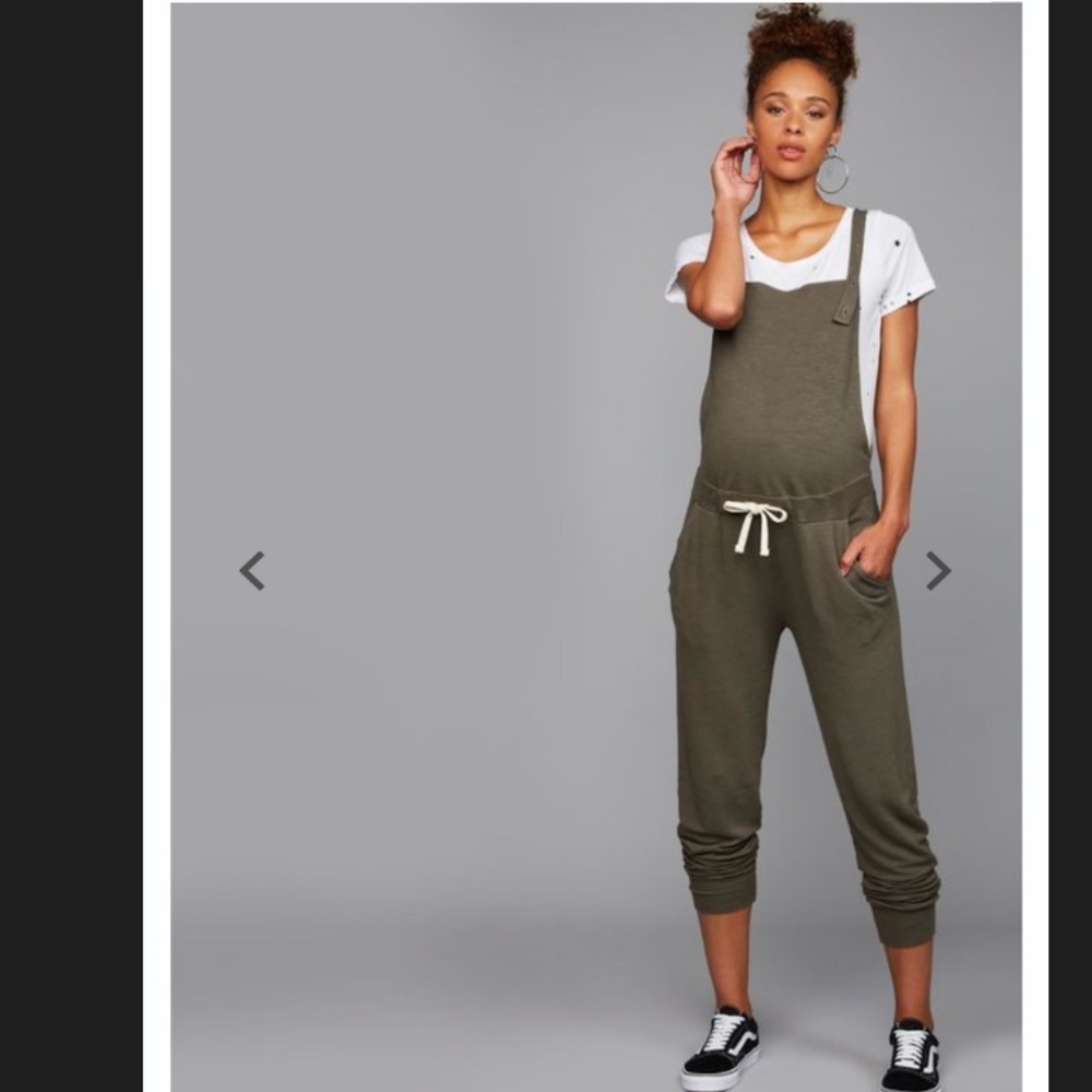 Monrow Maternity Overalls in Army green